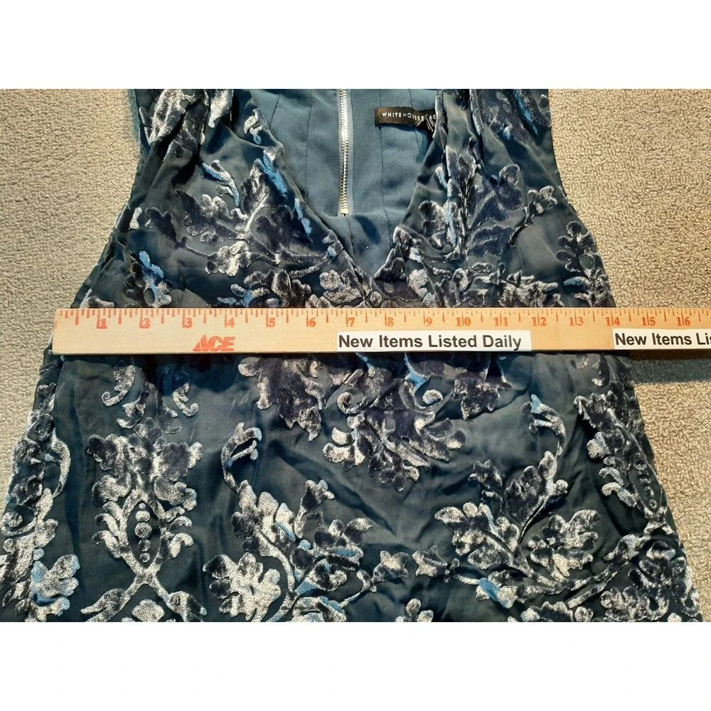 White House Black Market Sleeveless Blouse Womens Size 2 Top Blue - Picture 4 of 4